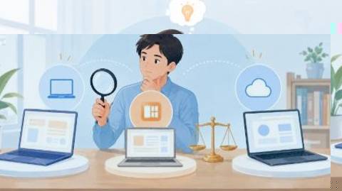 3つのAI議事録ツールを比較検討しているイラスト
